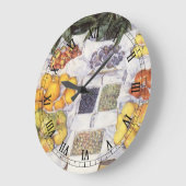 フルーツスタンドバイGustave Caillebotte,ヴィンテージアート ラージ壁時計 (傾斜)