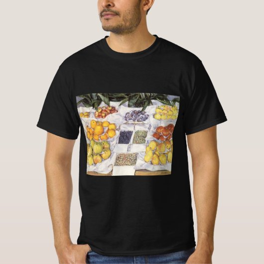 フルーツスタンドバイGustave Caillebotte,ヴィンテージアート Tシャツ (正面)