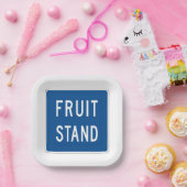 フルーツスタンドロードサイン ペーパープレート (パーティー)