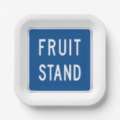 フルーツスタンドロードサイン ペーパープレート (正面)