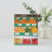 フルーツスタンド、コロンバスアベニュー、ニューヨークシティ、NYC ポストカード (スタンド正面)