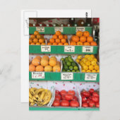 フルーツスタンド、コロンバスアベニュー、ニューヨークシティ、NYC ポストカード (正面/裏面)