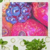 フルーツスティルライフアート キッチンタオル (折り畳み)