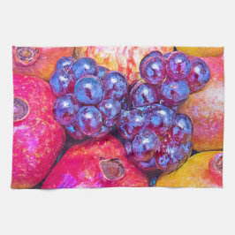 フルーツスティルライフアート キッチンタオル