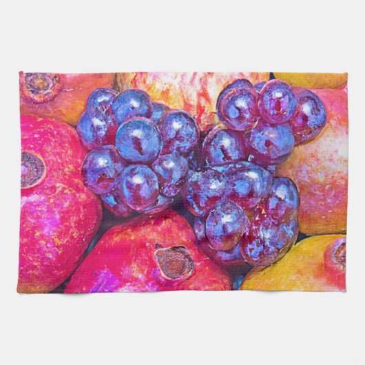 フルーツスティルライフアート キッチンタオル (横)