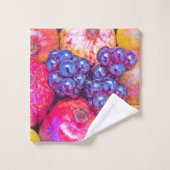 フルーツスティルライフアート バスタオルセット (ウォッシュタオル)