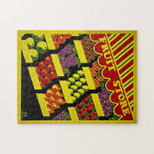 フルーツストア – Bright Red YellowヴィンテージWPAポスター ジグソーパズル (横)