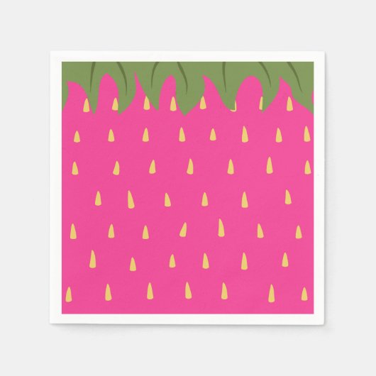 フルーツストロベリーエプロン スタンダードカクテルナプキン (正面)