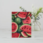 フルーツスライス継ぎ目のないパターン 箔シーズンポストカード (立ち正面)