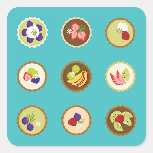 フルーツタルト スクエアシール (正面)