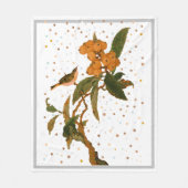 フルーツツリーに入った鳥装飾用クッションバスタオルセット フリースブランケット (正面)