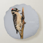 フルーツツリーに飾った可愛いダウンの木ペッカー ラウンドクッション (裏面)