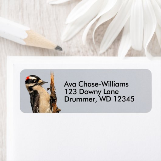 フルーツツリーに飾った可愛いダウンの木ペッカー ラベル (インサイチュ)