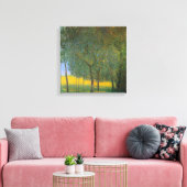 フルーツツリーズバイグスタフクリムト、ヴィンテージアールヌーボー キャンバスプリント (インサイチュ (リビング))