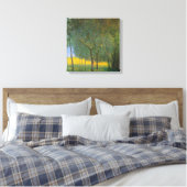 フルーツツリーズバイグスタフクリムト、ヴィンテージアールヌーボー キャンバスプリント (インサイチュ (寝室))