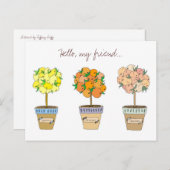 フルーツツリー、こんにちは私の友人 ポストカード (正面/裏面)