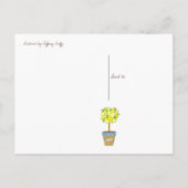 フルーツツリー、こんにちは私の友人 ポストカード (裏面)