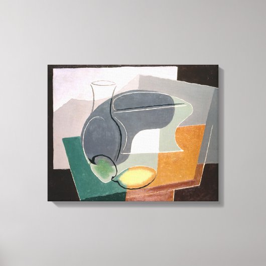 フルーツディッシュとキャラフェ， 1927 キャンバスプリント (正面)