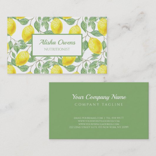 フルーツデザイン 名刺 (正面/裏面)