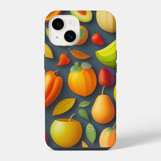 フルーツデザインiPhoneケース iPhoneケース (裏面)