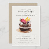 フルーツデザートケーキストアグランドオープニング招待状 サンキューカード (正面/裏面)