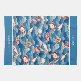 フルーツデマーパーソナライズされた キッチンタオル