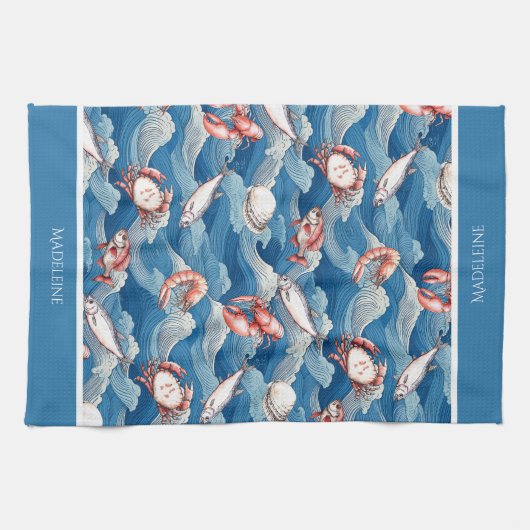 フルーツデマーパーソナライズされた キッチンタオル (横)