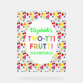 フルーツトゥオッティフルッティ2歳の誕生日 アクリルサイン (正面)