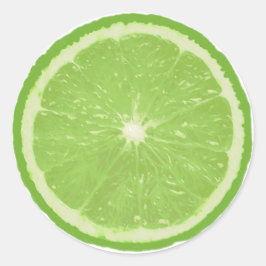 フルーツノートラウンドステッカー – ライム ラウンドシール
