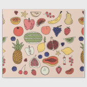 フルーツハンド描き ラッピングペーパー (フラット)
