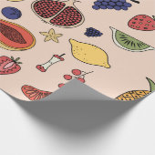 フルーツハンド描き ラッピングペーパー (角)