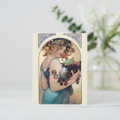 フルーツバイアルフォンスミュシャ1897 ポストカード (スタンド正面)