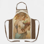 フルーツバイアルフォンスミュシャ、ヴィンテージアールヌーボー エプロン (正面)