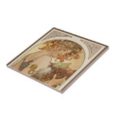 フルーツバイアルフォンスミュシャ、ヴィンテージアールヌーボー タイル (側面)