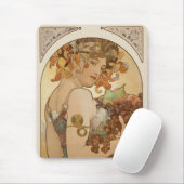 フルーツバイアルフォンスミュシャ、ヴィンテージアールヌーボー マウスパッド (マウス)