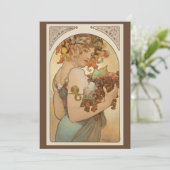 フルーツバイアルフォンスミュシャ、ヴィンテージアールヌーボー 招待状 (スタンド正面)