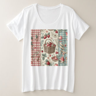 フルーツバスケットギンガムFun プラスサイズTシャツ