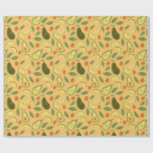 フルーツバスケットパターンコレクション – アボカド ラッピングペーパー (フラット)