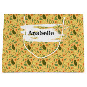 フルーツバスケットパターンコレクション – アボカド ラージペーパーバッグ (正面)