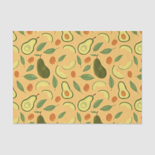 フルーツバスケットパターンコレクション – アボカド 薄葉紙 (正面)