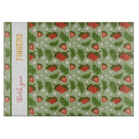 フルーツバスケットパターンコレクション – イチゴ カッティングボード (正面)