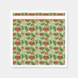 フルーツバスケットパターンコレクション – イチゴ スタンダードカクテルナプキン