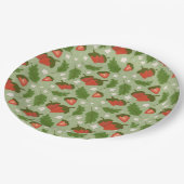 フルーツバスケットパターンコレクション – イチゴ ペーパープレート (アングル)