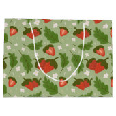 フルーツバスケットパターンコレクション – イチゴ ラージペーパーバッグ (裏面)