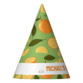 フルーツバスケットパターンコレクション – オレンジ パーティーハット (左)