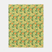 フルーツバスケットパターンコレクション – オレンジ フリースブランケット (正面)