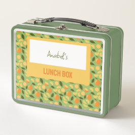 フルーツバスケットパターンコレクション – オレンジ メタルランチボックス