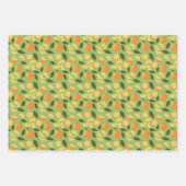 フルーツバスケットパターンコレクション – オレンジ ラッピングペーパーシート (正面)