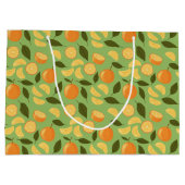 フルーツバスケットパターンコレクション – オレンジ ラージペーパーバッグ (裏面)