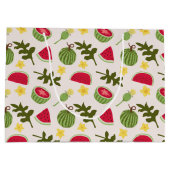 フルーツバスケットパターンコレクション – スイカ ラージペーパーバッグ (裏面)